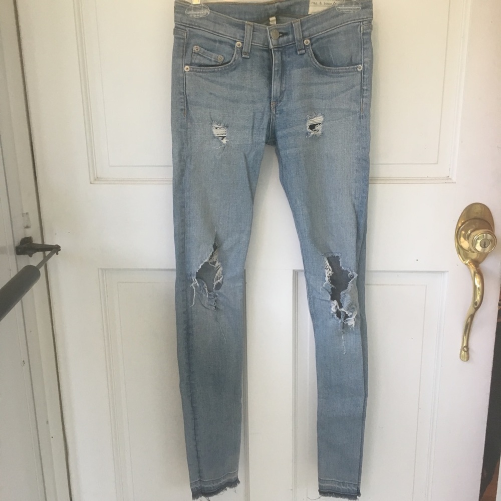 RAG & BONE Bromley distressed skinny denim